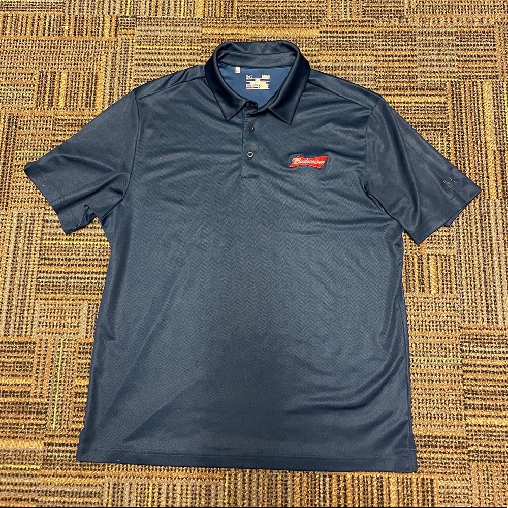 Under Armor Budweiser Golf Shirt Large